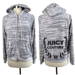 JUICY COUTURE Y2K Cloud Dancer Embellished Hoodie Size XL